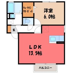 北真岡駅 徒歩2分 2階の物件間取画像